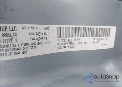 2013 Fiat 500 Pop из США, поврежденный, VIN 3C3CFFAR5DT726218